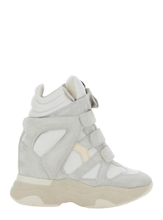 26FW 이자벨마랑 발스키 하이탑 스웨이드 웨지 스니커즈 BK0009FAA1E17S20WH White