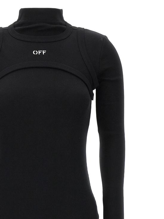 26FW 오프화이트 롱 원피스 OF338268BM BLACK - OFF WHITE