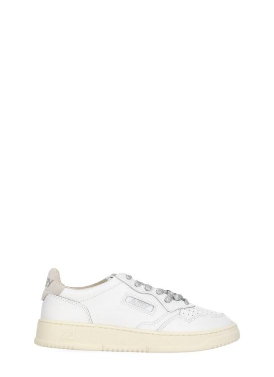 26FW 오트리 메달리스트 로우 레더 스니커즈 AULW SW02WHT SILV WHITE