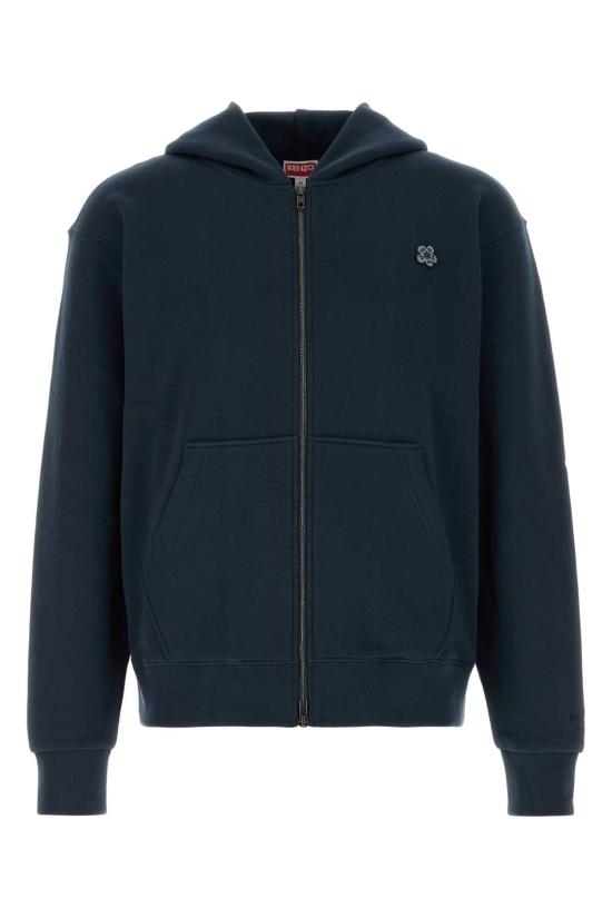 26SS 겐조 와일드 타이거 엠브로이더드 후드 티셔츠 FG55HO2034MJ 76 NAVY