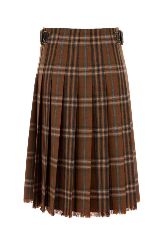 26SS 버버리 체크 울 킬트 8113987 C4032 BROWN - BURBERRY