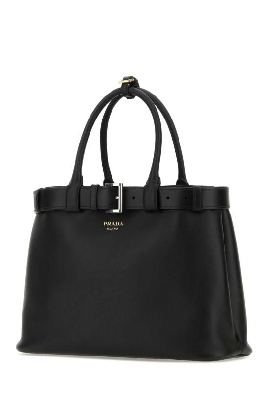 26FW 프라다 버클 라지 가죽 핸드백 1BA416VDBO2CY9 F0002 BLACK - PRADA