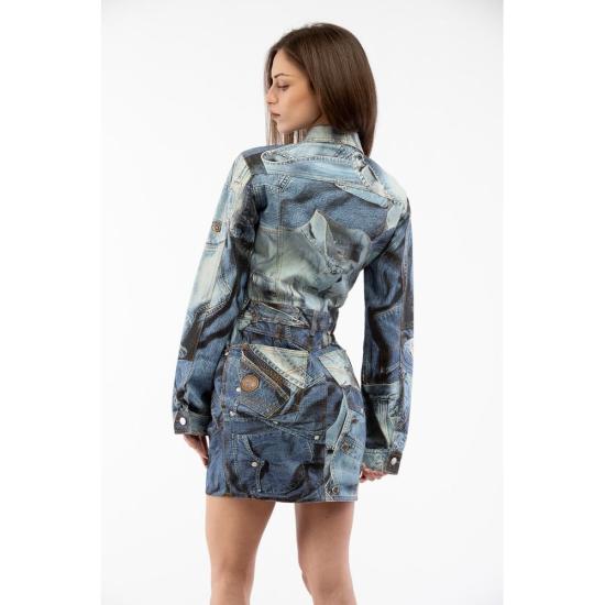  모스키노 숏 원피스 MO232K1A04138242BX BLUE - MOSCHINO