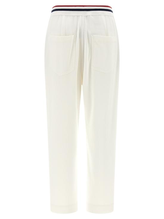 26SS 브루넬로 쿠치넬리 트레이닝/조거 팬츠 BR330631BM WHITE - BRUNELLO CUCINELLI