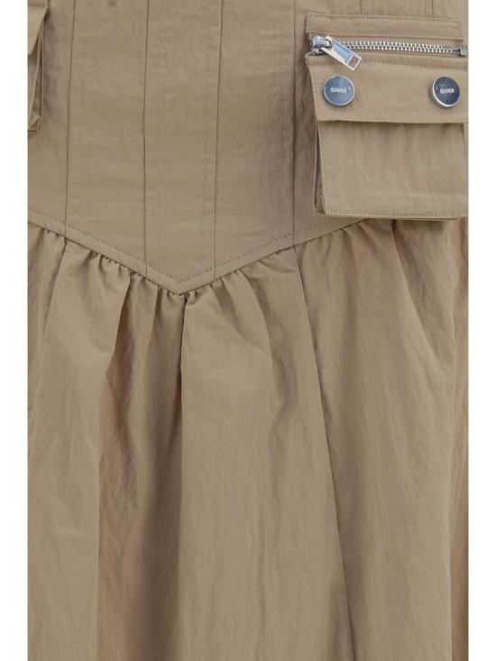 26FW 가니 롱 스커트 A1090274 ZZR BEIGE - GANNI