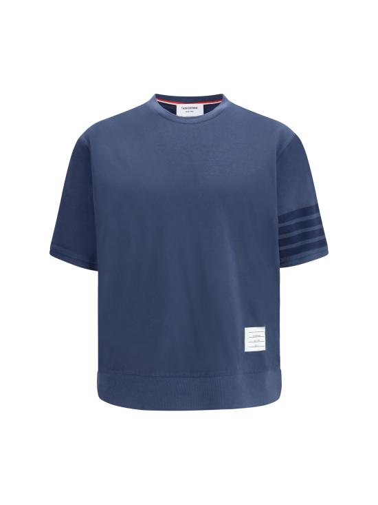 26FW 톰브라운 코튼 저지 4바 티 MJS303AJ0253 415 NAVY