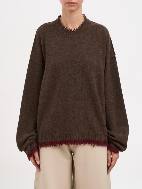 26FW 우마 왕 스웨터 RUK7152UW067 Brown