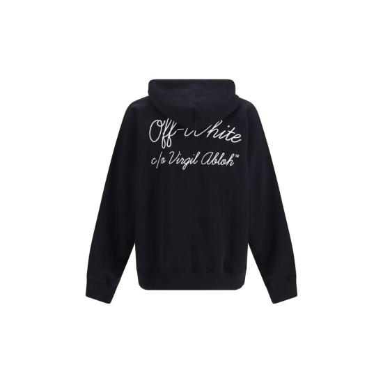 26FW 오프화이트 후드 티셔츠 OFOMBB085F26FLE00U00001BB BLACK - OFF WHITE