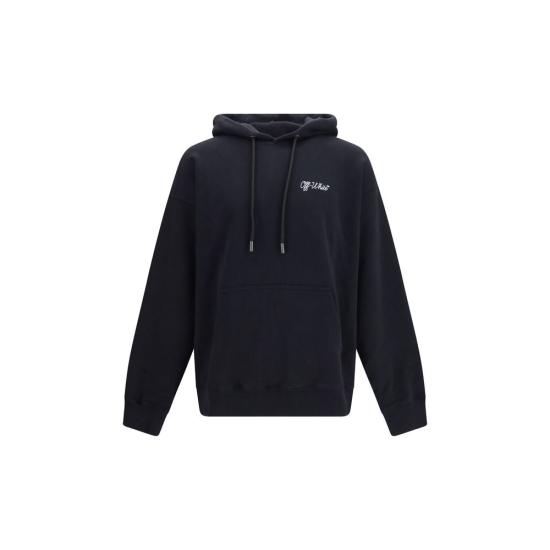 26FW 오프화이트 후드 티셔츠 OFOMBB085F26FLE00U00001BB BLACK