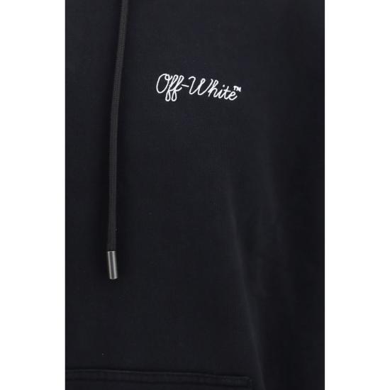 26FW 오프화이트 후드 티셔츠 OFOMBB085F26FLE00U00001BB BLACK - OFF WHITE