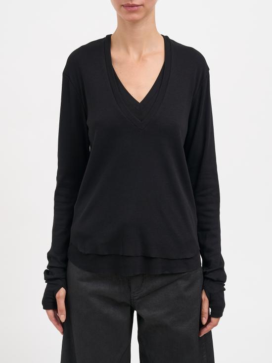 26FW 톰크롬 긴팔 티셔츠 RWTS649BLACK