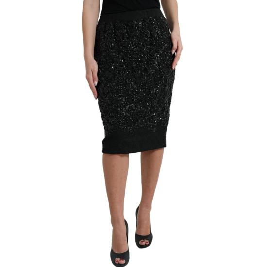  돌체앤가바나 미디 스커트 GSD13659 BLACK