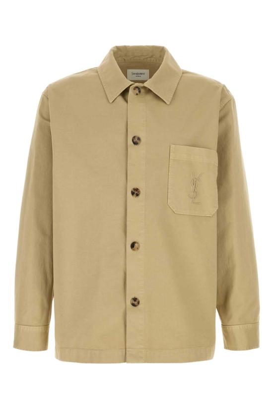 26FW 생로랑 코튼 카산드라 오버셔츠 861004Y04VD 8441 BEIGE