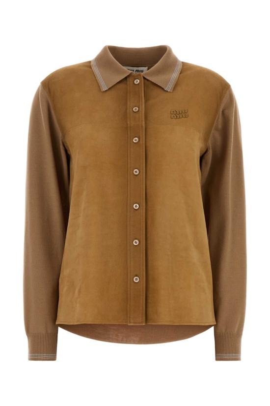 26SS 미우미우 셔츠 MMF01RSOOO18TK F0040 CAMEL