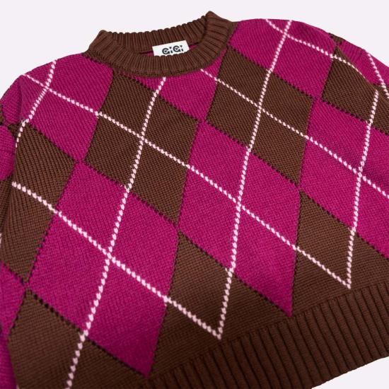  지지 니트웨어 스웨터 애니 아가일 - GIGI KNITWEAR