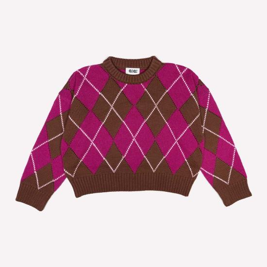  지지 니트웨어 스웨터 애니 아가일 - GIGI KNITWEAR