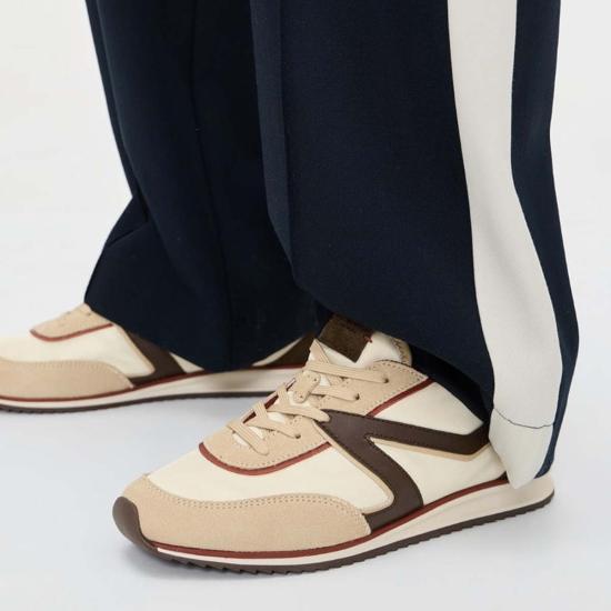  랙앤본 스니커즈 Rag & Bone 레트로 트레이너  크림/다크 브라운 - RAG & BONE