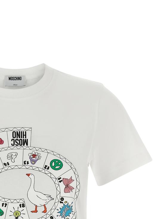 26SS 모스키노 반팔 티셔츠 MO329195BM WHITE - MOSCHINO