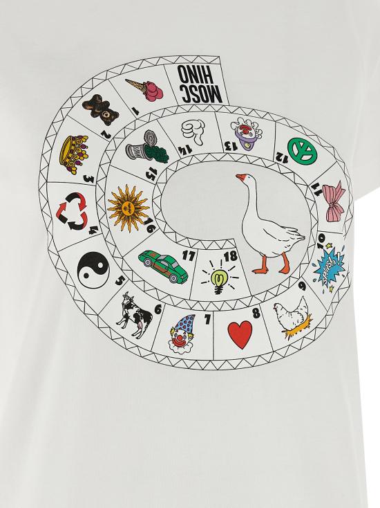 26SS 모스키노 반팔 티셔츠 MO329195BM WHITE - MOSCHINO