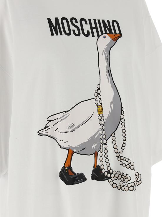 26SS 모스키노 반팔 티셔츠 MO329197BM WHITE - MOSCHINO