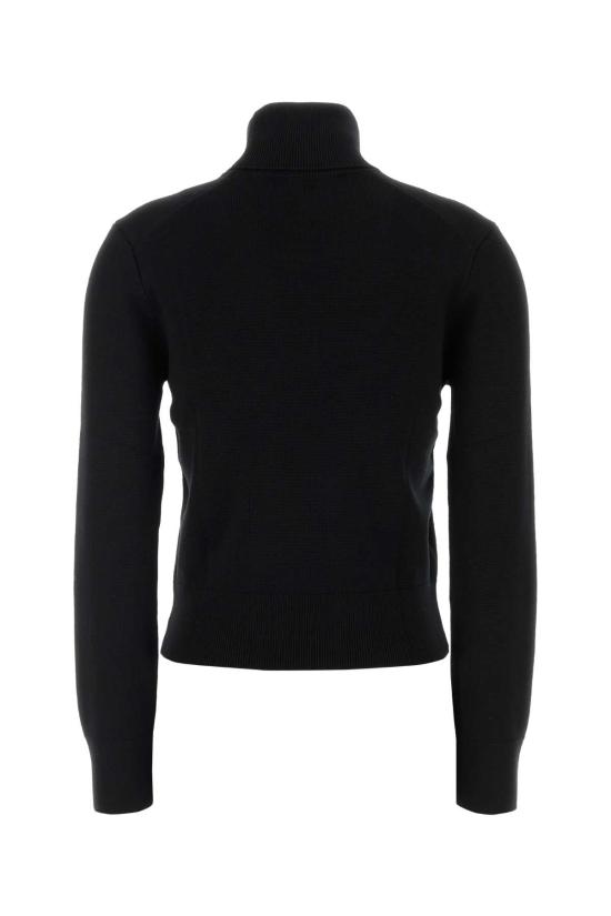  아미 스몰 하트 로고 울 터틀넥 스웨터 FKS827001 009 BLACK - AMI