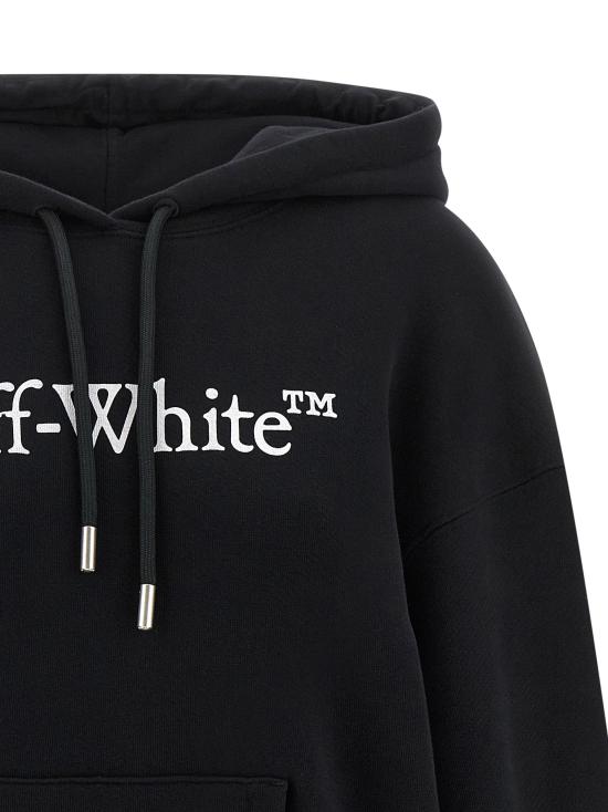 25FW 오프화이트 후드 티셔츠 OF320637BM BLACK - OFF WHITE