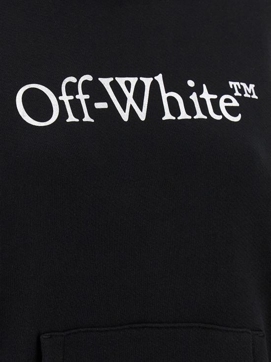 25FW 오프화이트 후드 티셔츠 OF320637BM BLACK - OFF WHITE