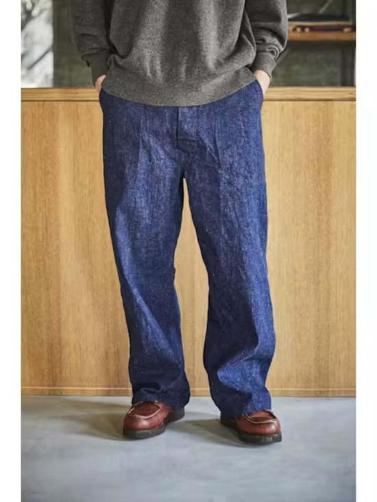 오어슬로우 데님 팬츠 오슬로우 제2차 세계 대전 40년대 미 해군 와이드핏 유틸리티 팬츠 (원워시) - ORSLOW
