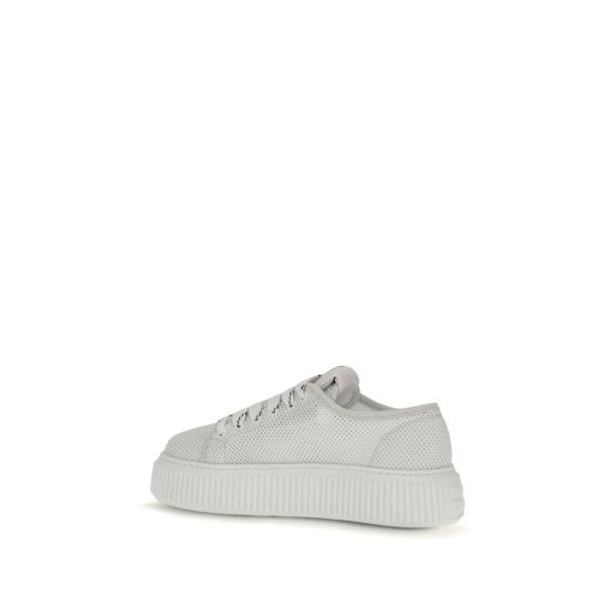 26FW 미우미우 메쉬 패브릭 스니커즈 MI5E705EF005099F0009BB WHITE - MIU MIU