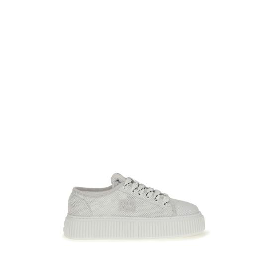 26FW 미우미우 메쉬 패브릭 스니커즈 MI5E705EF005099F0009BB WHITE