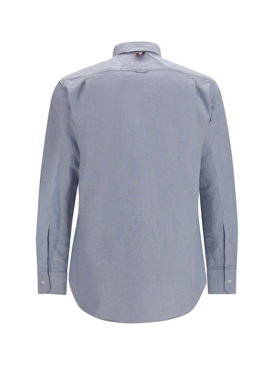 26FW 톰브라운 옥스포드 클래식 그로그랭 플래킷 셔츠 MWL010EF0313 480 BLUE - THOM BROWNE