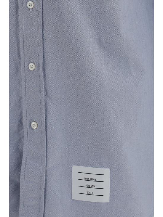 26FW 톰브라운 옥스포드 클래식 그로그랭 플래킷 셔츠 MWL010EF0313 480 BLUE - THOM BROWNE