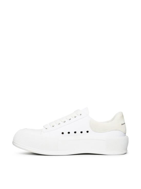26SS 알렉산더 맥퀸 데크 레이스업 플림솔 654593W4MV79000 WHITE - ALEXANDER MCQUEEN