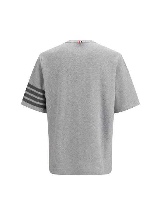 26FW 톰브라운 텍스처드 피케 4바 티 MJS296AJ0248 050 GRAY - THOM BROWNE