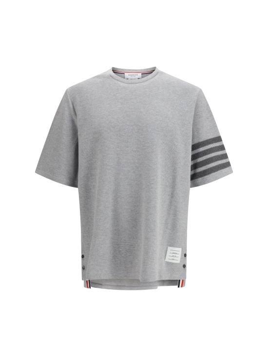 26FW 톰브라운 텍스처드 피케 4바 티 MJS296AJ0248 050 GRAY
