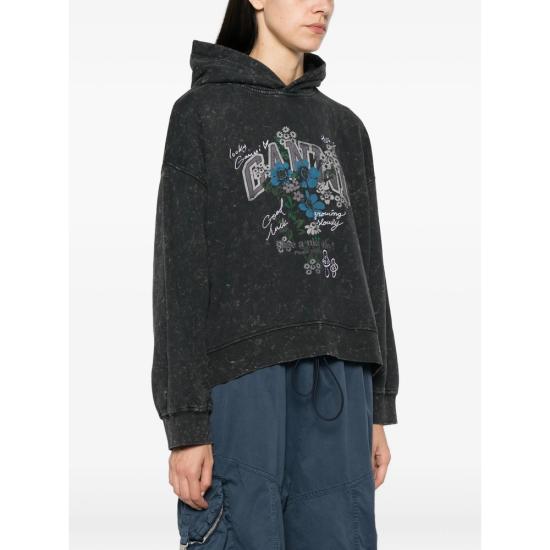 26FW 가니 후드 티셔츠 A1200005 252 GREY - GANNI