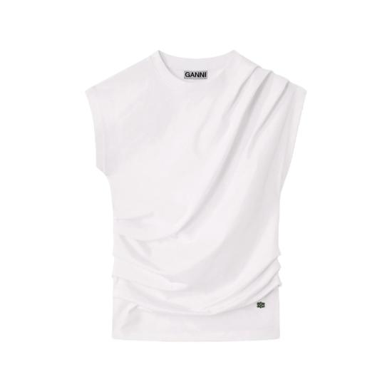 26FW 가니 탑 A1040544 151 WHITE