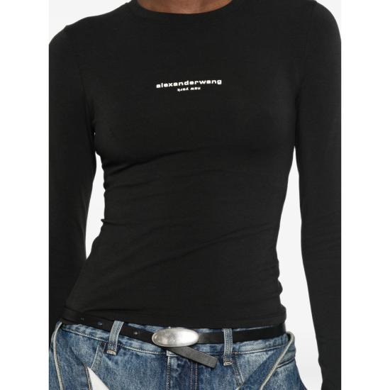 26FW 알렉산더 왕 탑 1CC4261457 001 BLACK - ALEXANDER WANG