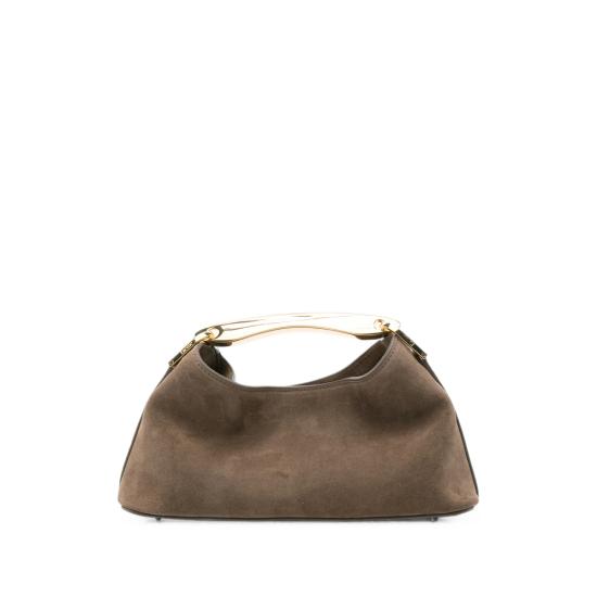 26FW 엘렘 토트백 MINI BOOMERANG SUEDE TAUPE NEUTRALS