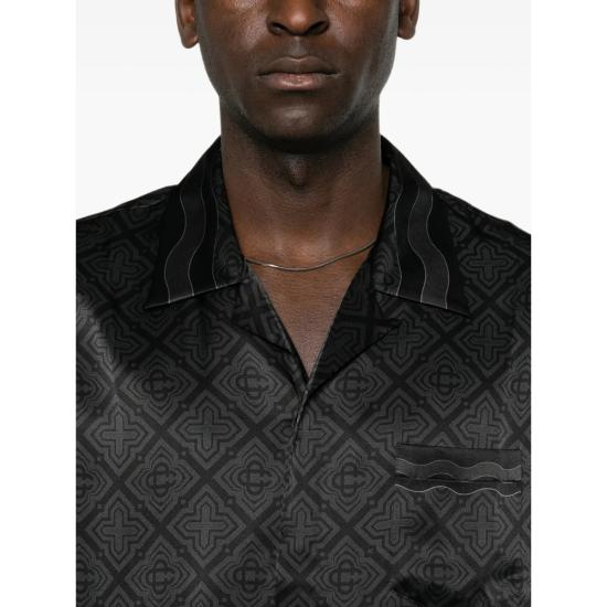 26FW 카사블랑카 반팔 셔츠 AW26 SH 003 01 RADMO BLACK - CASABLANCA
