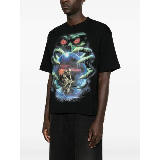 26FW 지씨디에스 반팔 티셔츠 C2MBQC072J079 BLKGR BLACK MULTICOLOUR - GCDS
