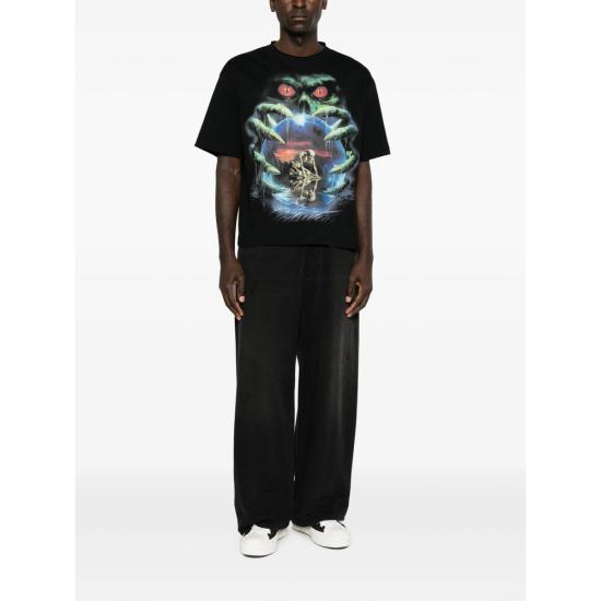 26FW 지씨디에스 반팔 티셔츠 C2MBQC072J079 BLKGR BLACK MULTICOLOUR - GCDS