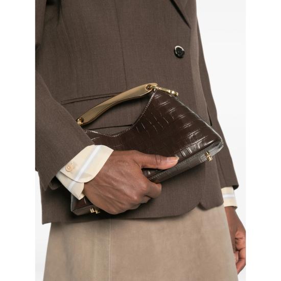 26FW 엘렘 토트백 MINI BOOMERANG CROCO DKBRO BROWN - ELLEME