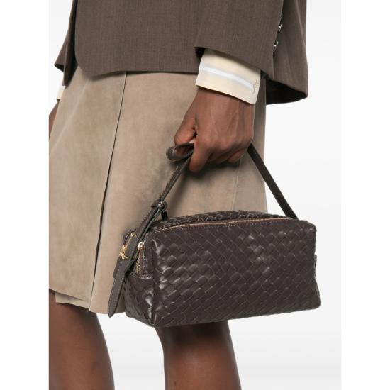 26FW 엘렘 크로스백 TROUSSE WOVEN DKBRO BROWN - ELLEME