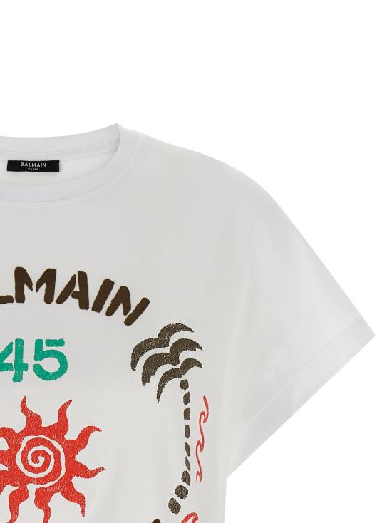 26SS 발망 반팔 티셔츠 BA333176BM WHITE - BALMAIN