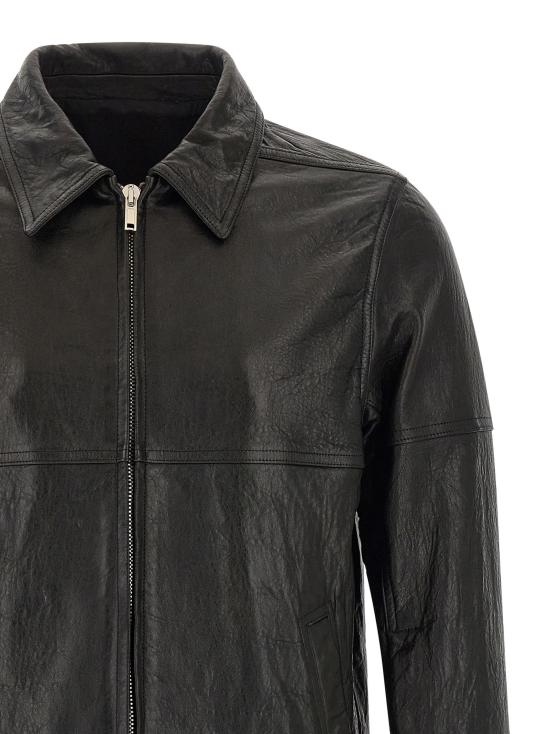 26SS 릭 오웬스 가죽 자켓 RI329873BM BLACK - RICK OWENS