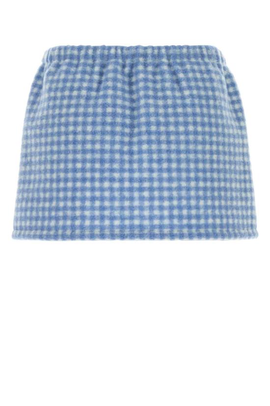 26FW 미우미우 숏 스커트 MG2518SOOO6375 F0UB3 BLUE - MIU MIU