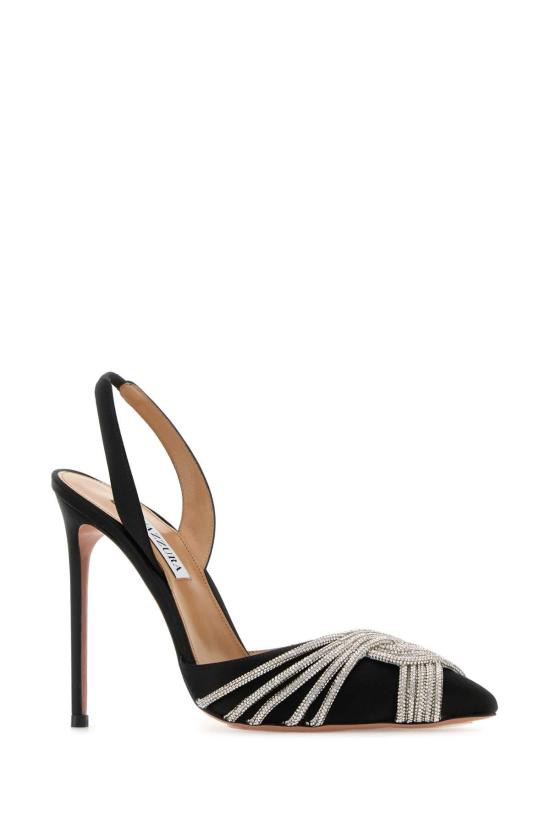26SS 아쿠아주라 힐/펌프스 GASHIGL0SAT BLACK - AQUAZZURA
