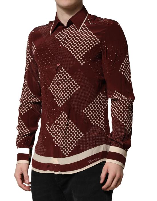  돌체앤가바나 긴팔 셔츠 TSH90650 MAROON - DOLCE & GABBANA