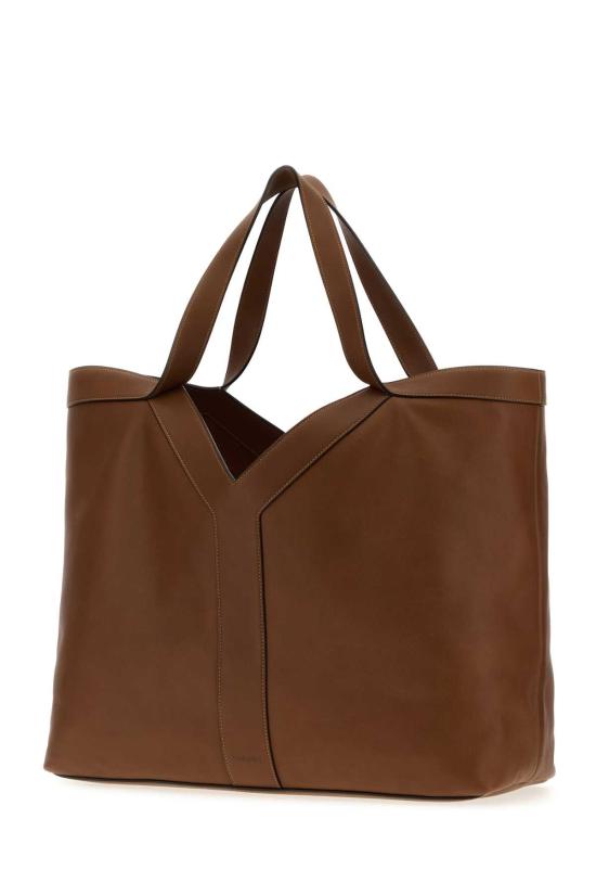 25FW 생로랑 Y 토트 그레인드 레더 820672AAEC3 6359 BROWN - SAINT LAURENT